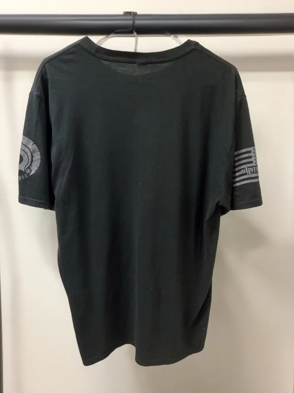 Black Short Sleeve Graphic Tee with Orange Pumpkin Character